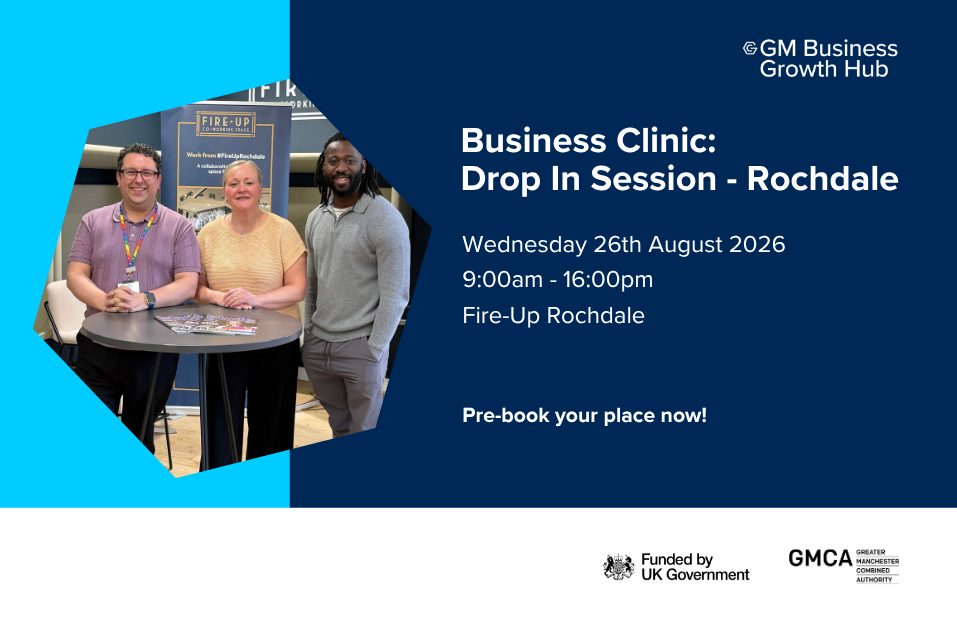 GM BGH Business Clinic: Drop In Session Rochdale | 26 August 2026 | 09:00am - 16:00pm