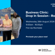 GM BGH Business Clinic: Drop In Session Rochdale | 26 August 2026 | 09:00am - 16:00pm